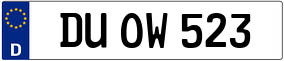 Trailer License Plate